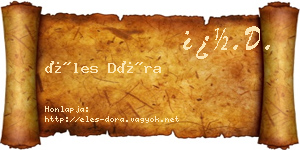 Éles Dóra névjegykártya